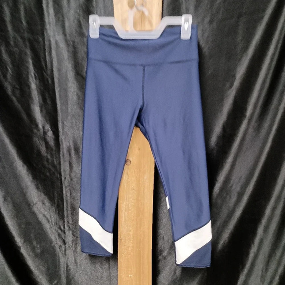 Afriel and Tabbris blue and white striped athletic leggins - Picture 6 of 7